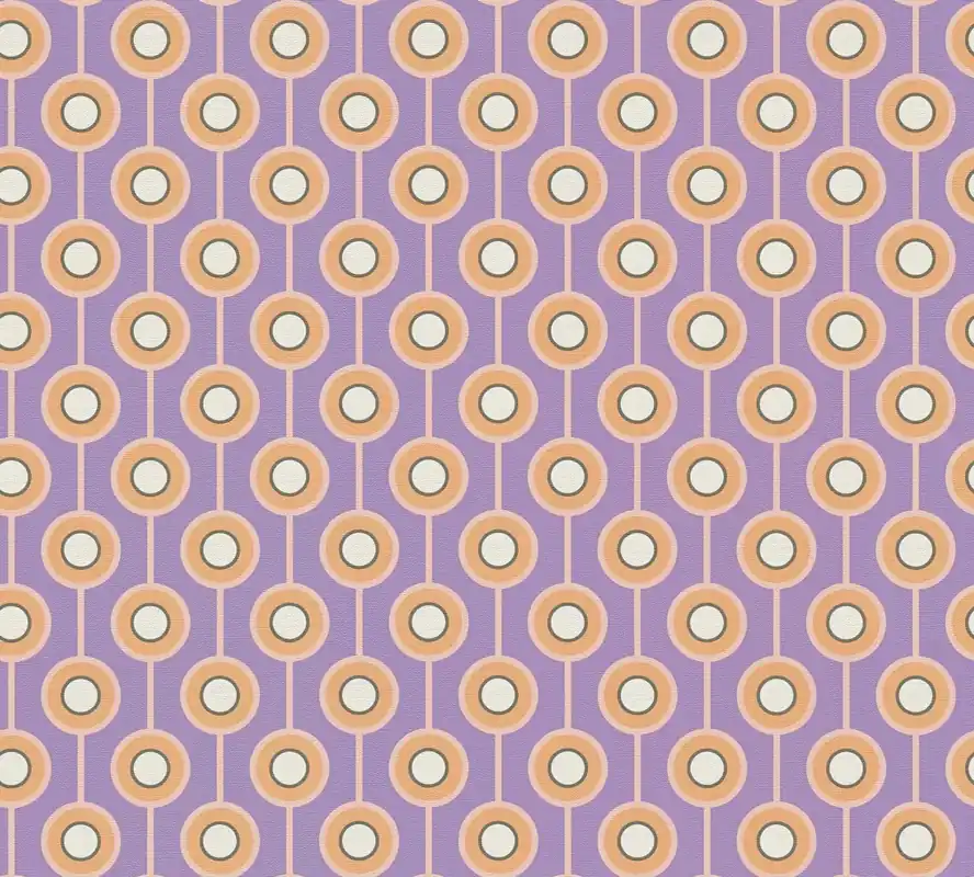 A.S. Création Retro Chic, Grafische Tapete, lila, orange 395372 Direkt Vom Hersteller