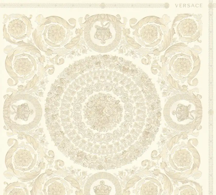 Neue Ware Versace wallpaper Versace 4, Barock Tapete, beige, silber 370551