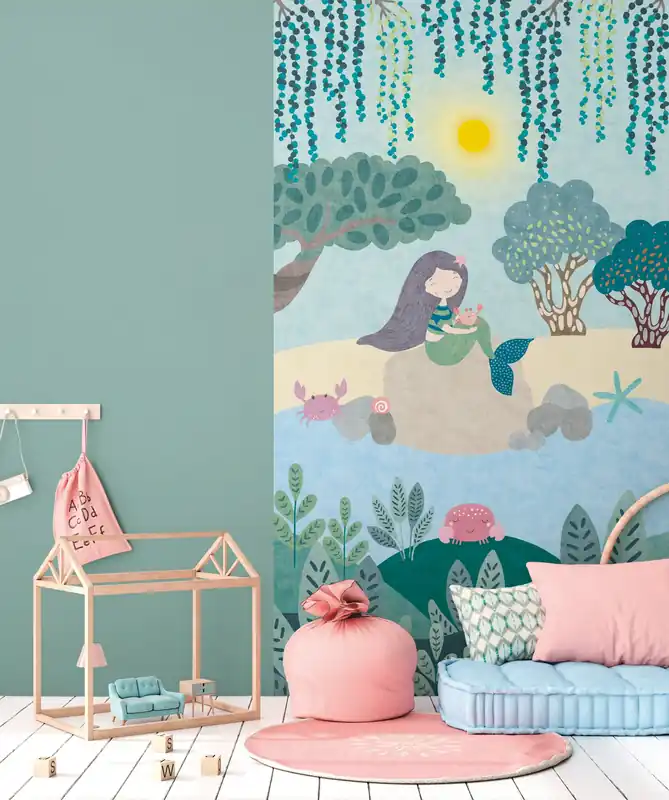 Fototapete Meerjungfrau - Kinderzimmer, bunt, A.S. Création 770671 Super-Preis
