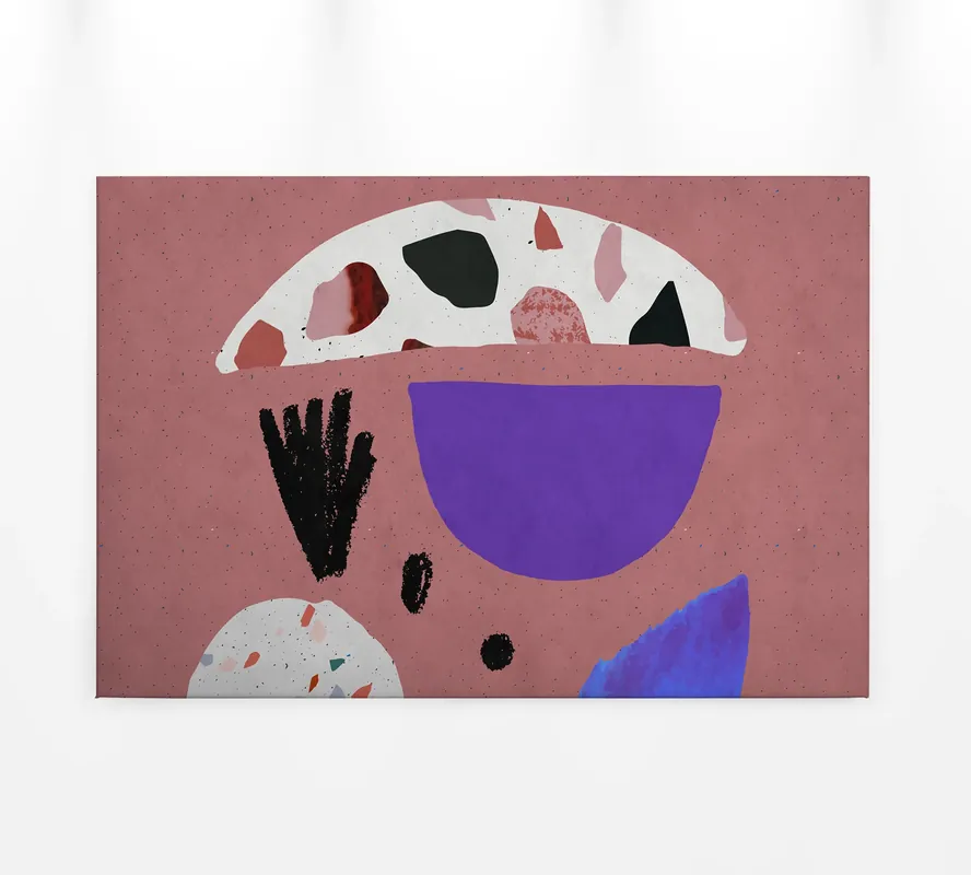Leinwandbild Abstrakte Formen, rosa, 90x60 cm DD120450 Direkt Vom Hersteller