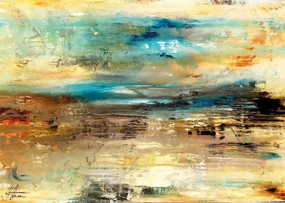 Leinwandbild Abstrakt, blau, 70x50 cm DD123072 Saisonangebot