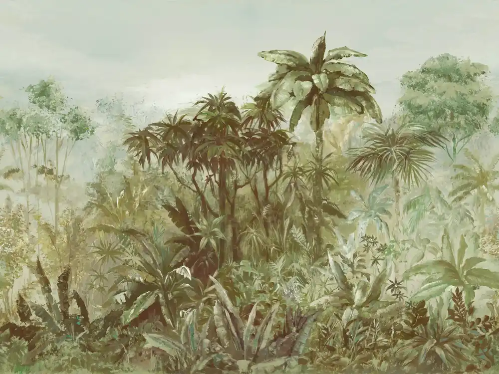 Abverkauf Rasch Florentine III, Botanical, grau grün 486063