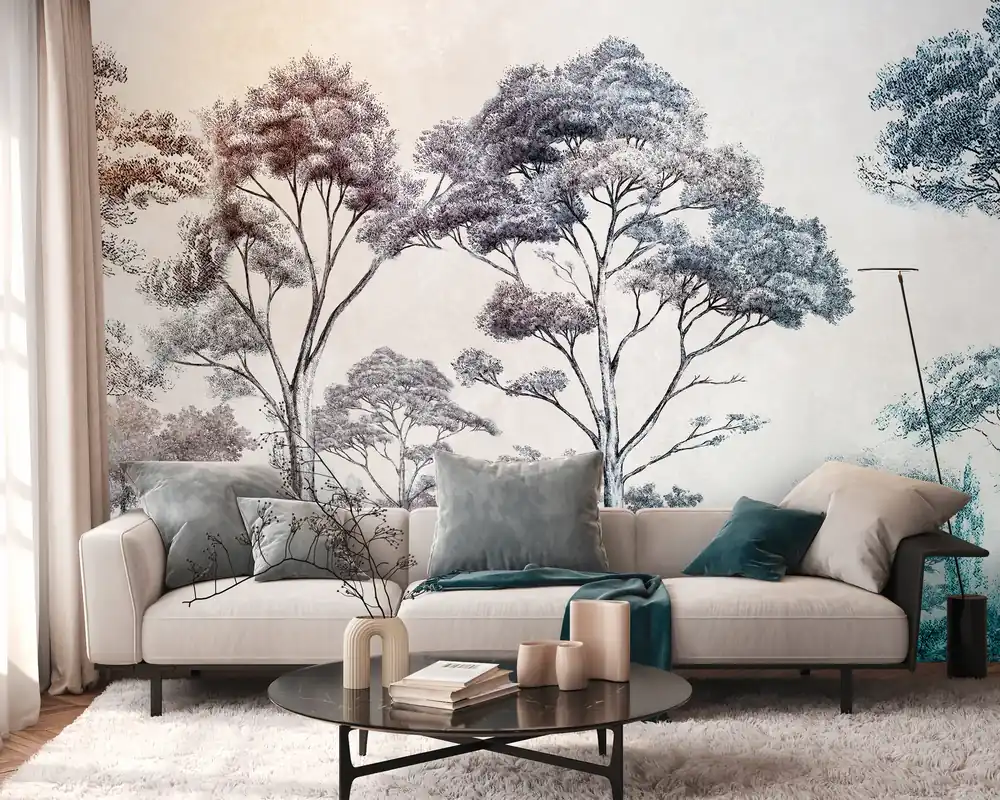 Fototapete Bäume und Urwald in Bunt ➤ 3,71x2,80 m Online Kaufen