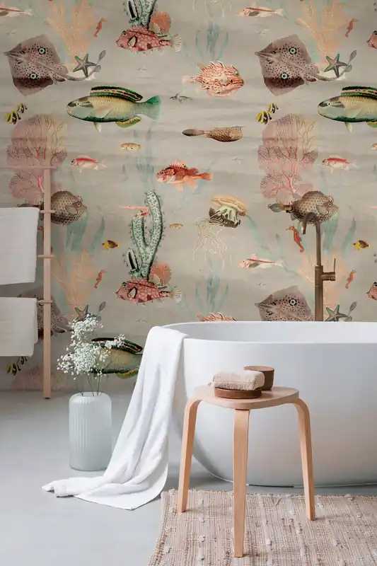 Fototapete Fische mit Tiermotiv in Bunt ➤ 1,59x2,80 m Sale