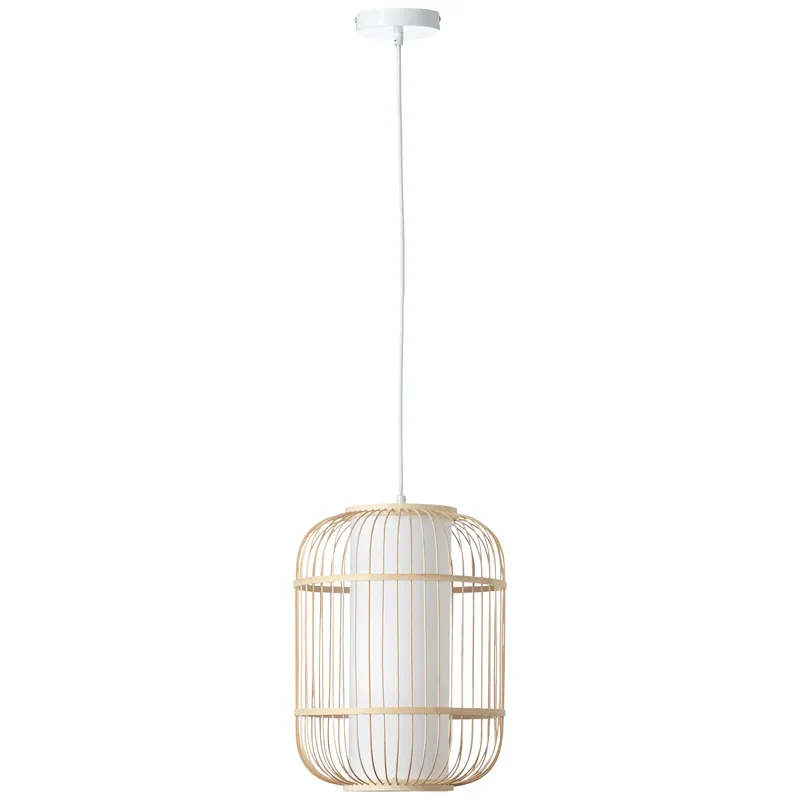 Neue Ware Pendelleuchte aus Bambus - Charlie - Braun