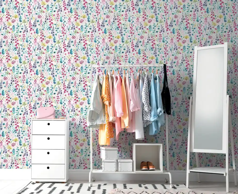 Vliestapete, Blümchen, bunt 396061 Sale