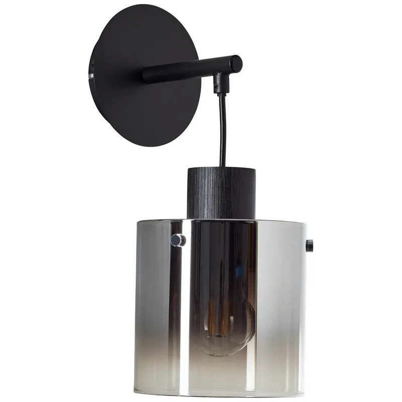 Wandleuchte Nick - Glas Grau Must-Have