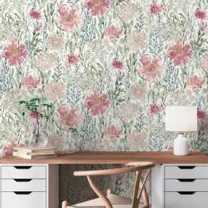 Vliestapete, Blumentapete, weiß 396952 Beliebt