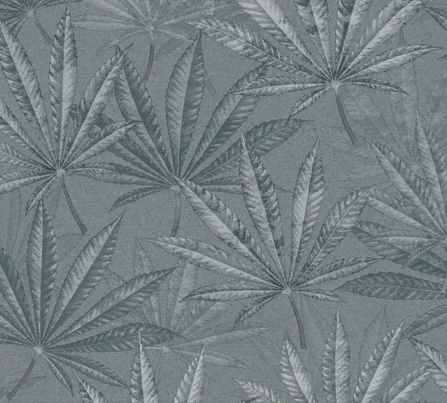 Satintapete, Floral, grau 399842 Billig