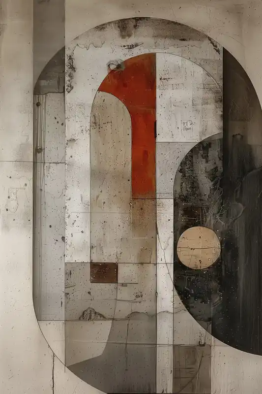 Preis Gesenkt Leinwand Abstract Geometric 30 x 45 cm