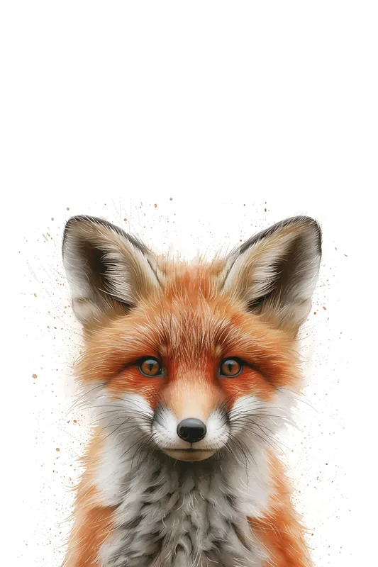 Leinwand Baby Fox 30 x 45 cm Neue Ware