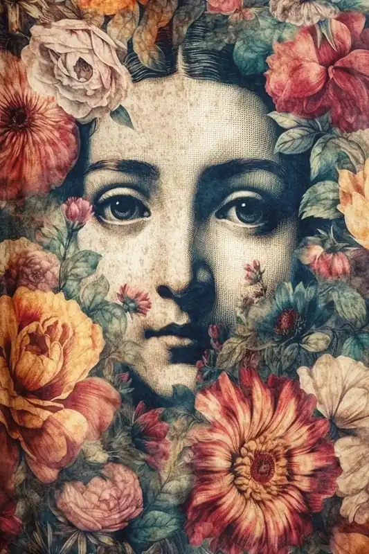 Schnäppchen Leinwand Blooming Mona Lisa 30 x 45 cm