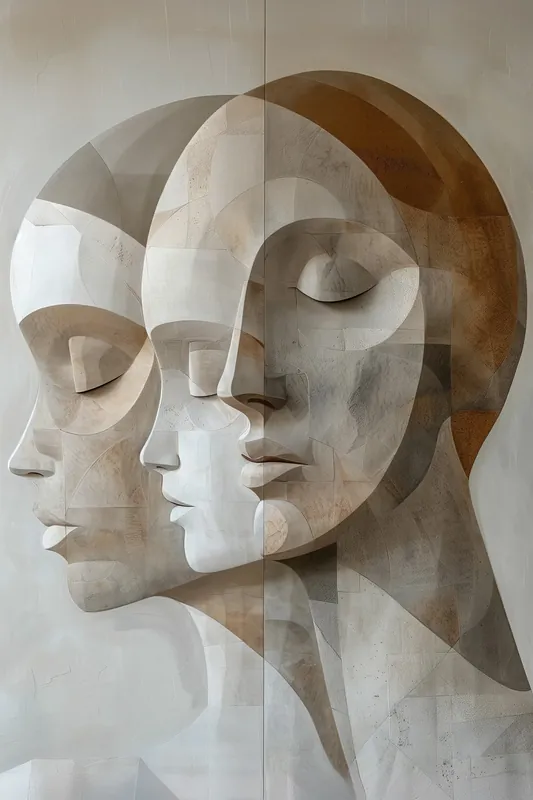 Markenprodukt Leinwand Cubistic Family 30 x 45 cm