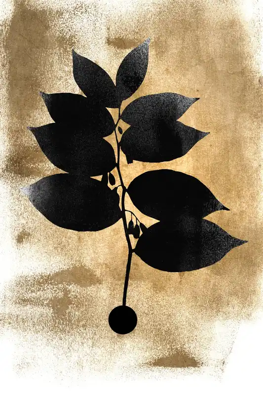 Leinwand Dark Leafs 30 x 45 cm Markenware