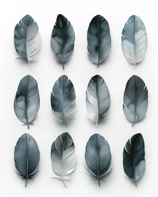 Leinwand Feathers Blue 40 x 50 cm Bestpreis
