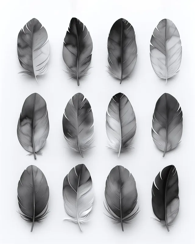 Preisknaller Leinwand Feathers Grey 40 x 50 cm