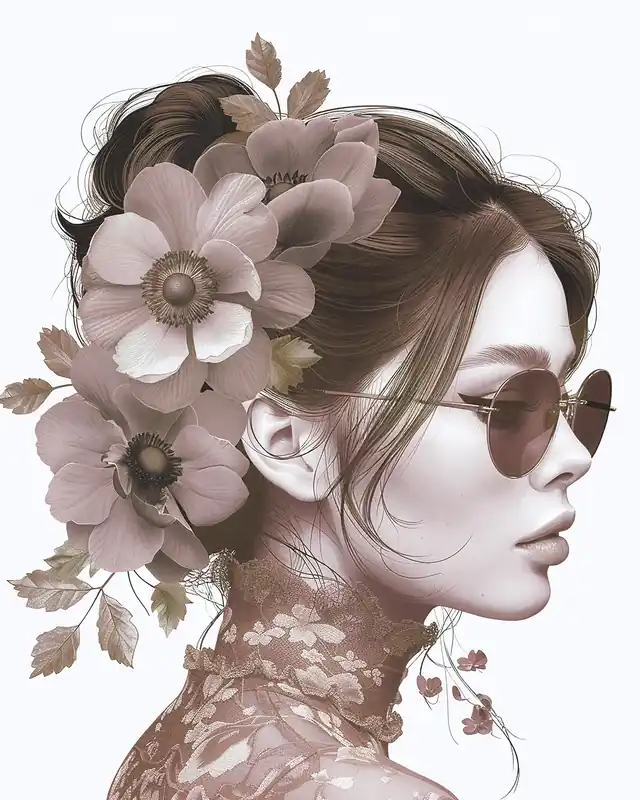 Kracherpreis Leinwand Flowergirl Mauve 40 x 50 cm