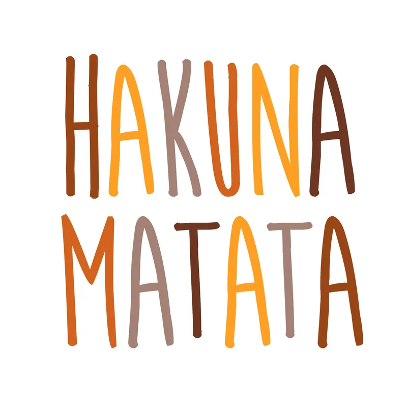 Super-Preis Leinwand Hakuna Matata II 30 x 30 cm