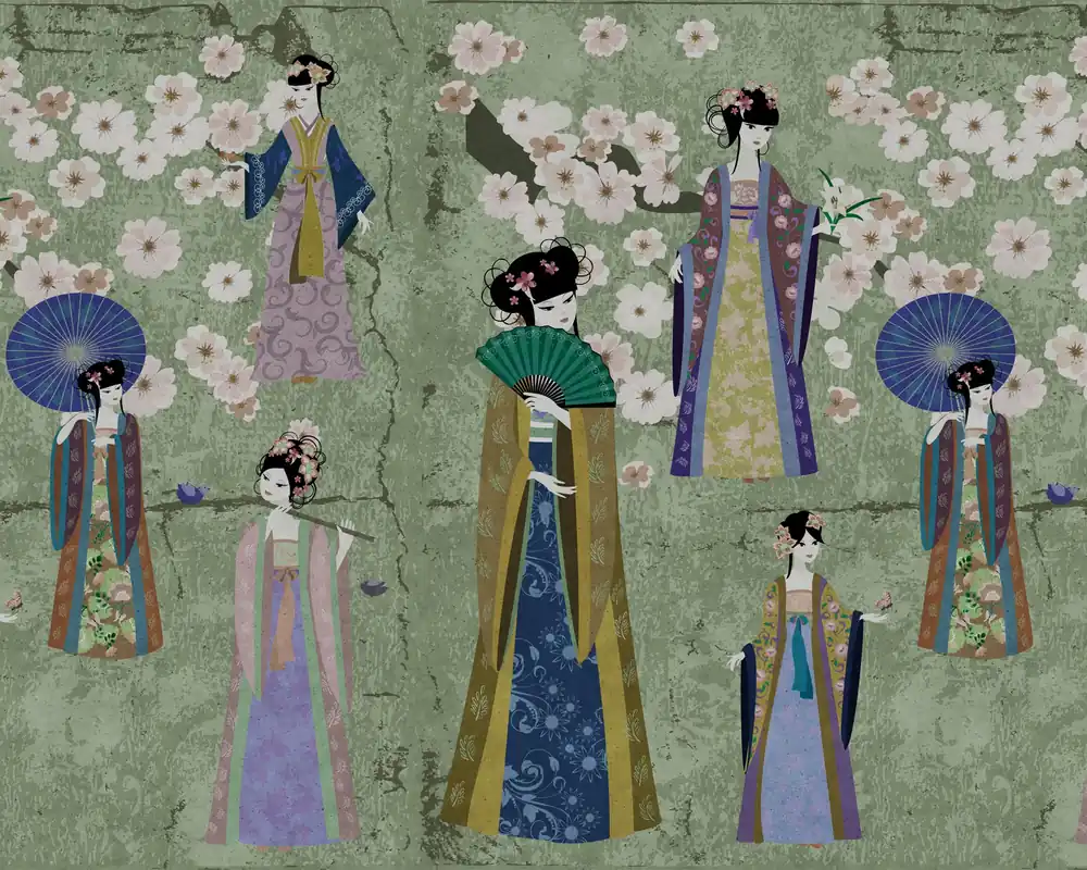 Finale Aktion Leinwand Kimono I 50 x 40 cm