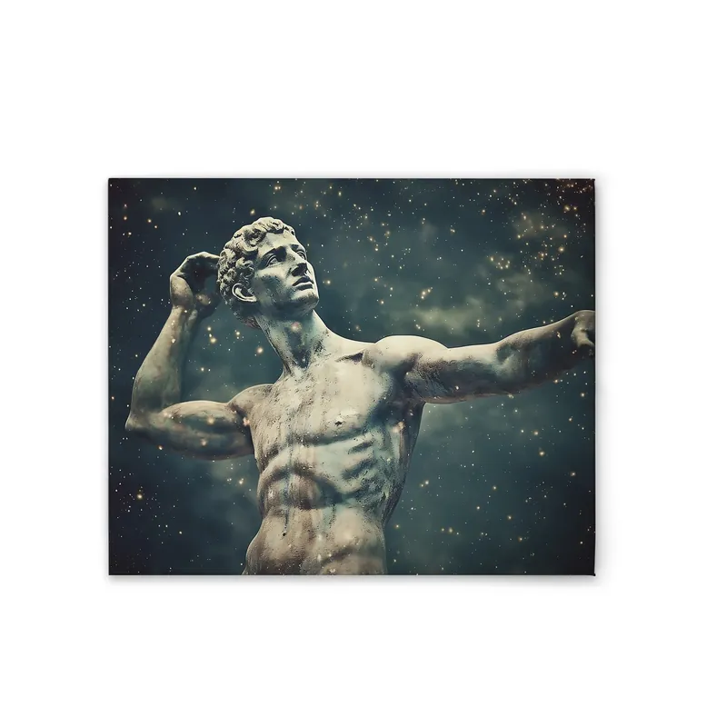 Leinwand Male Statue 50 x 40 cm Solange Der Vorrat Reicht