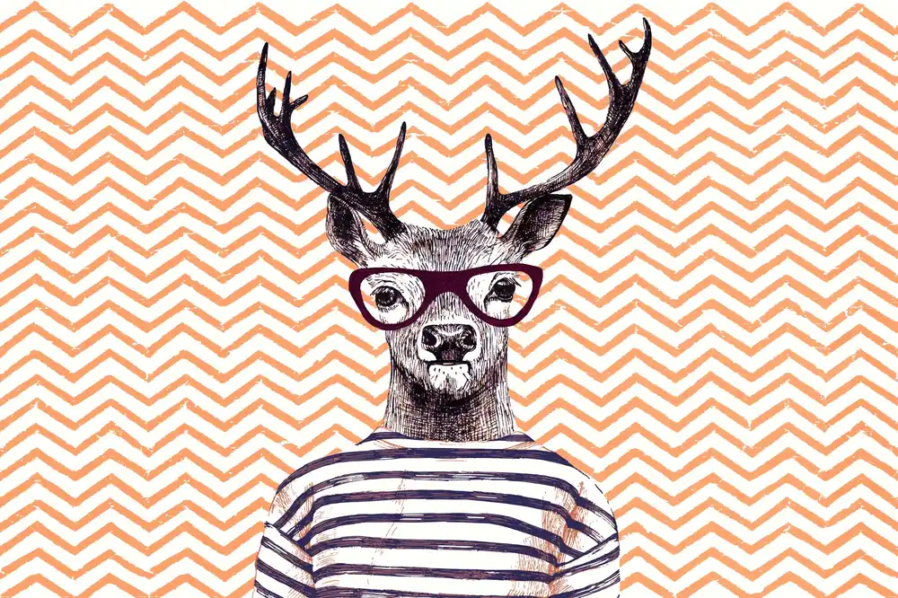 Bestseller Leinwand Modern Deer II 45 x 30 cm