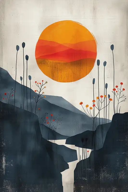 Expressversand Leinwand Skandi Sunset 30 x 45 cm