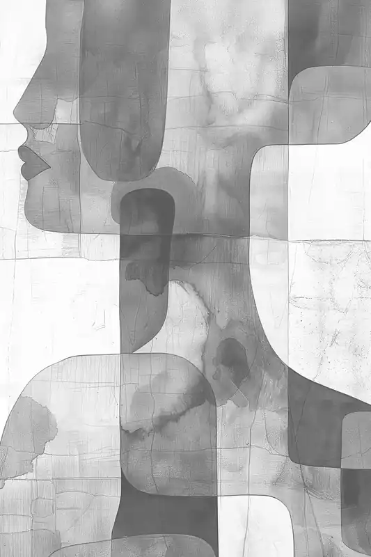 Schnäppchen Leinwand Abstract Woman 30 x 45 cm