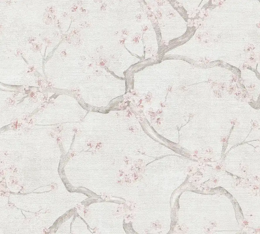 Satintapete, Floral, creme 781995 Zertifiziert