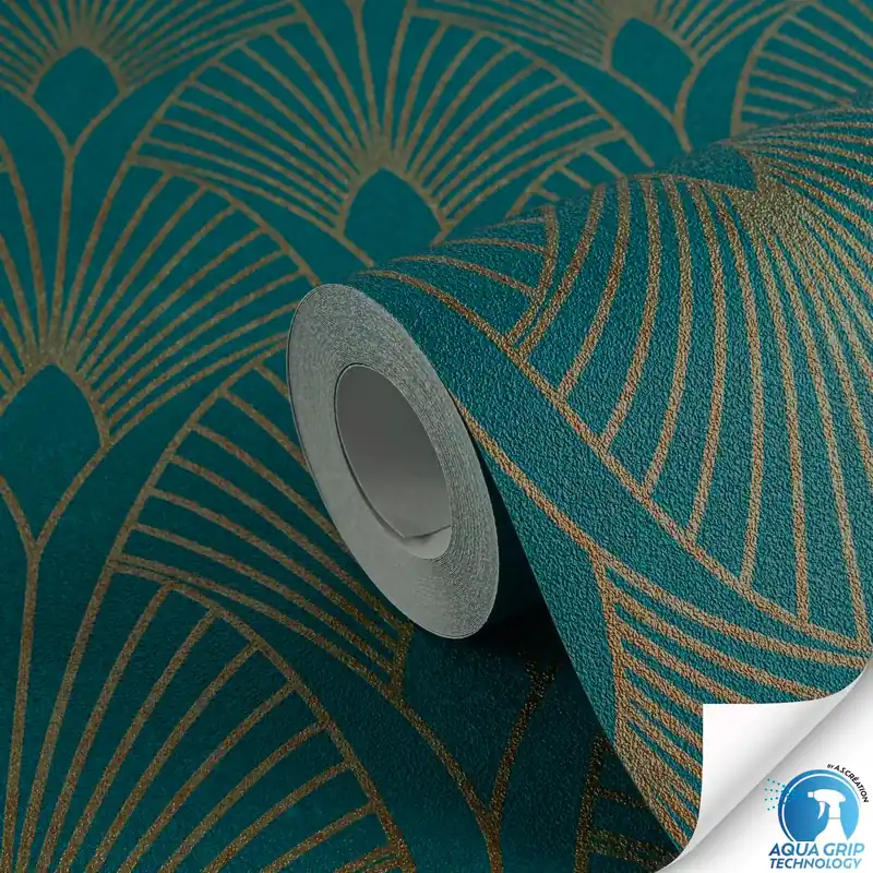 Vliestapete, Art Deco Tapete, blau 784931 Günstig