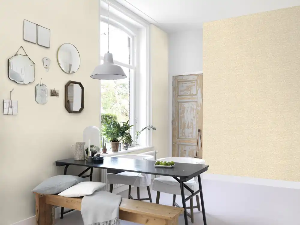 Knallerangebot Vliestapete Blätter beige-hellbeige 720747