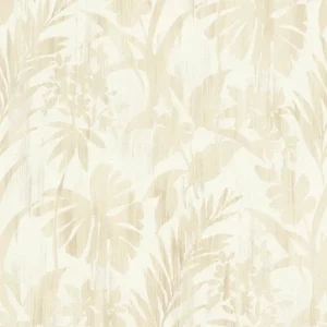Vliestapete Palmblätter beige-hellbeige 410570 Ausverkauf