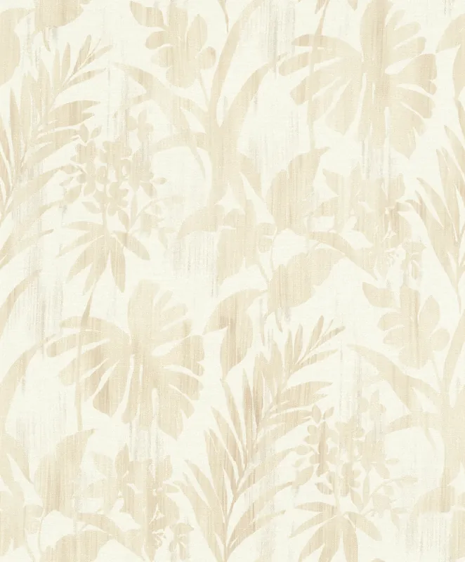 Vliestapete Palmblätter beige-hellbeige 410570 Ausverkauf