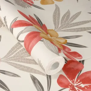 Vliestapete Blumen rot 794243 Neuheit