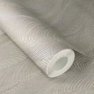 Vliestapete Federn silber 977912 Neu