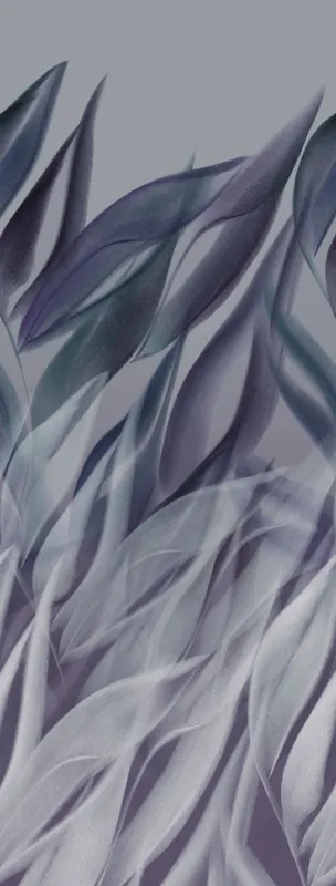 Neue Ware Wandbild Blätter blau-mint 367782