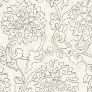 A.S. Création Asian Fusion, Unis, weiß, silber 374702 Ausverkauf