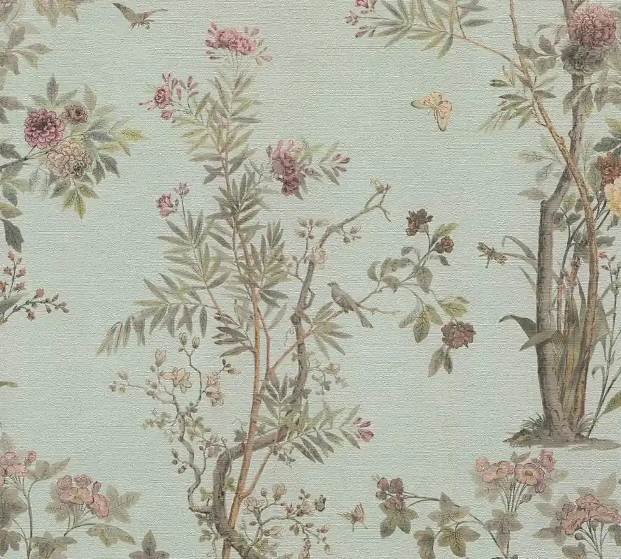 Vliestapete Floral - Blätter, braun, grün, A.S. Création 790435 Günstig
