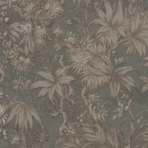 Vliestapete Floral - Dschungel, grau, braun, A.S. Création 790473 Meistverkauft
