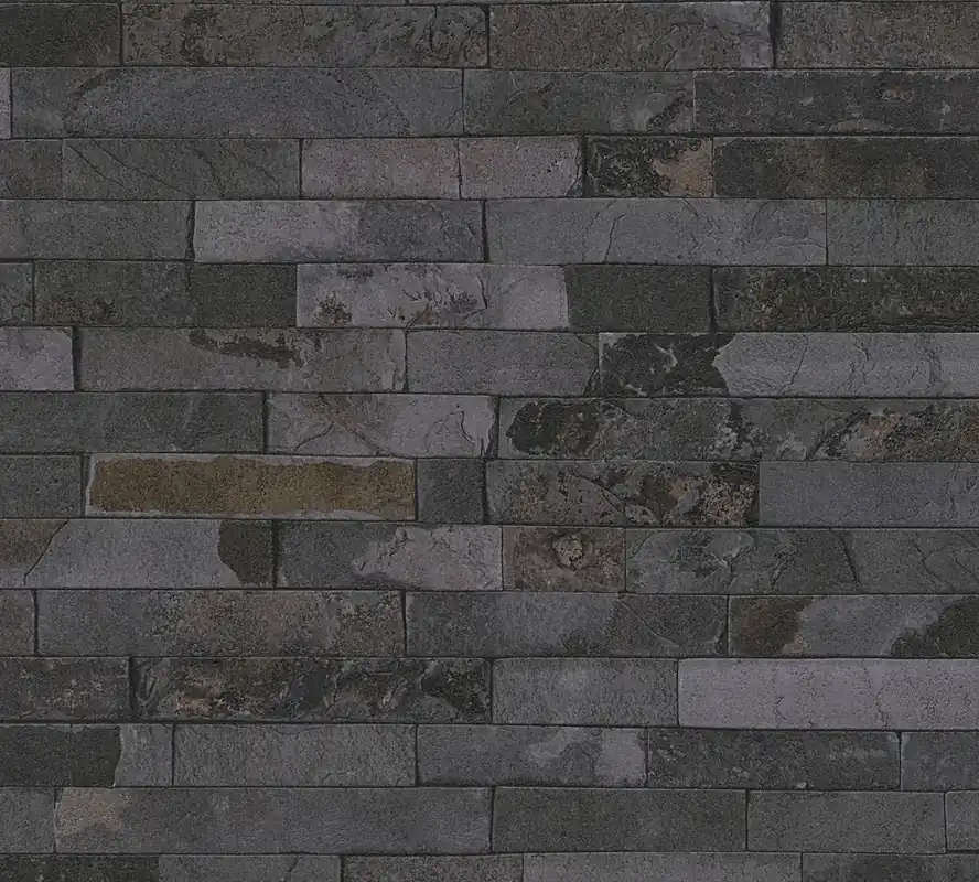 Wochenendangebot A.S. Création Best of Wood`n Stone 2nd Edition, Steintapete, schwarz, grau 355825