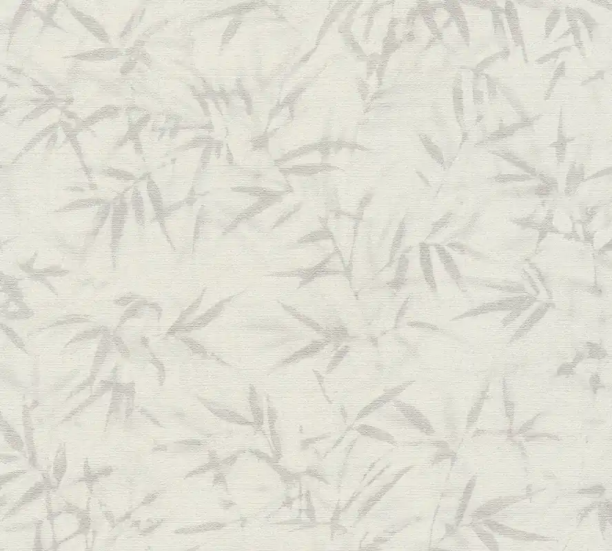Vliestapete Floral - Blätter, creme, grau, A.S. Création 790462 Abverkauf