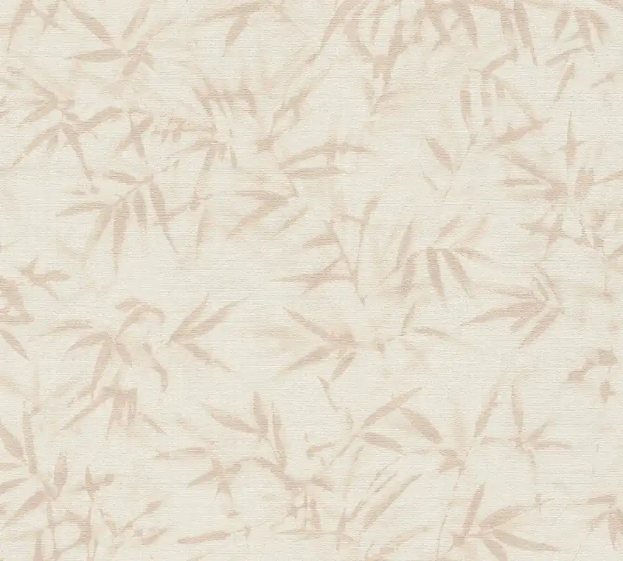 Vliestapete Floral - Blätter, beige, creme, A.S. Création 790461 Markenware
