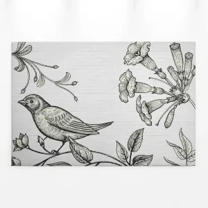 Wochenendangebot Leinwandbild Vogel, schwarz, 90x60 cm DD120374