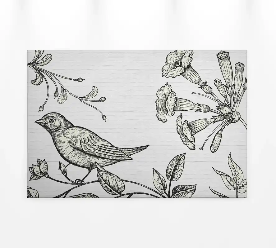 Wochenendangebot Leinwandbild Vogel, schwarz, 90x60 cm DD120374