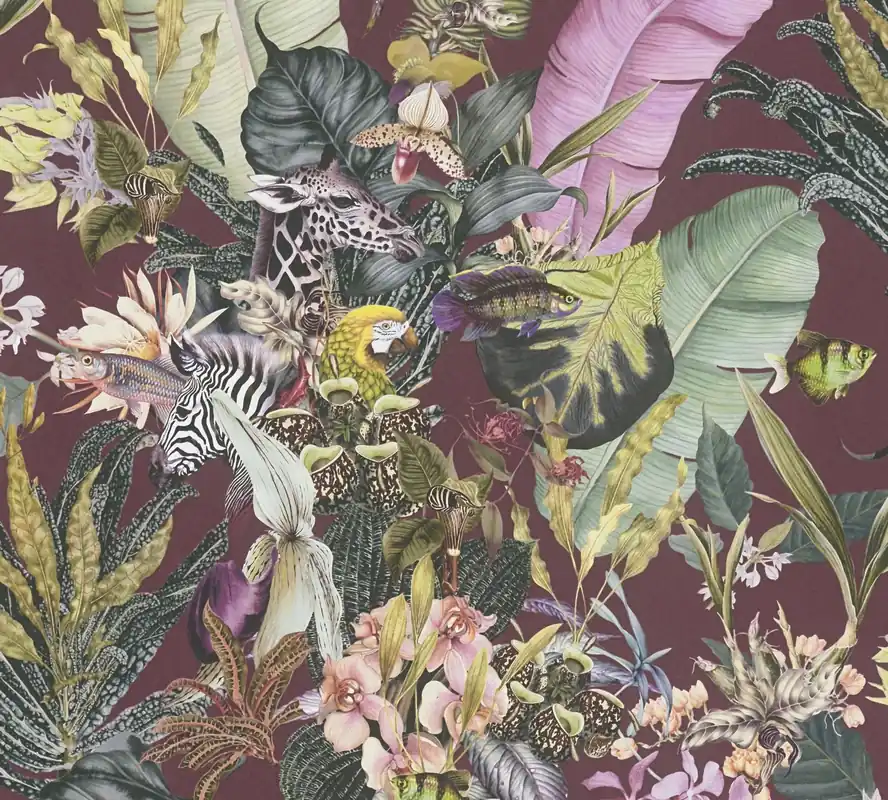 Wochenendangebot A.S. Création Dream Flowery, Florale Tapete, bunt, rot 381765