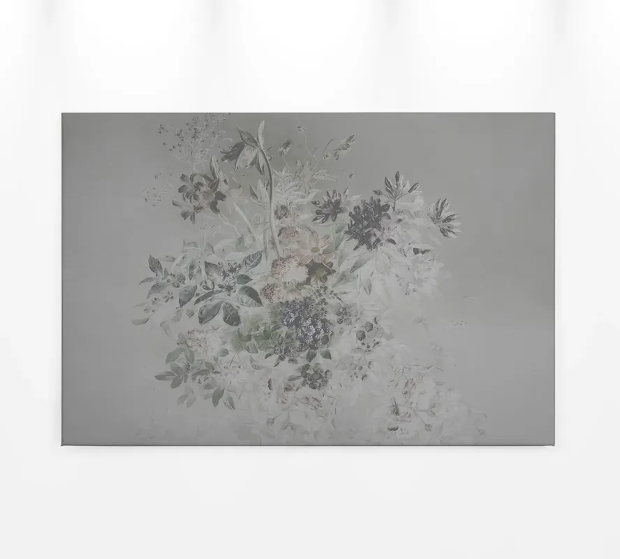 Leinwandbild Florales Muster, grau, 90x60 cm DD120399 Begrenztes Angebot