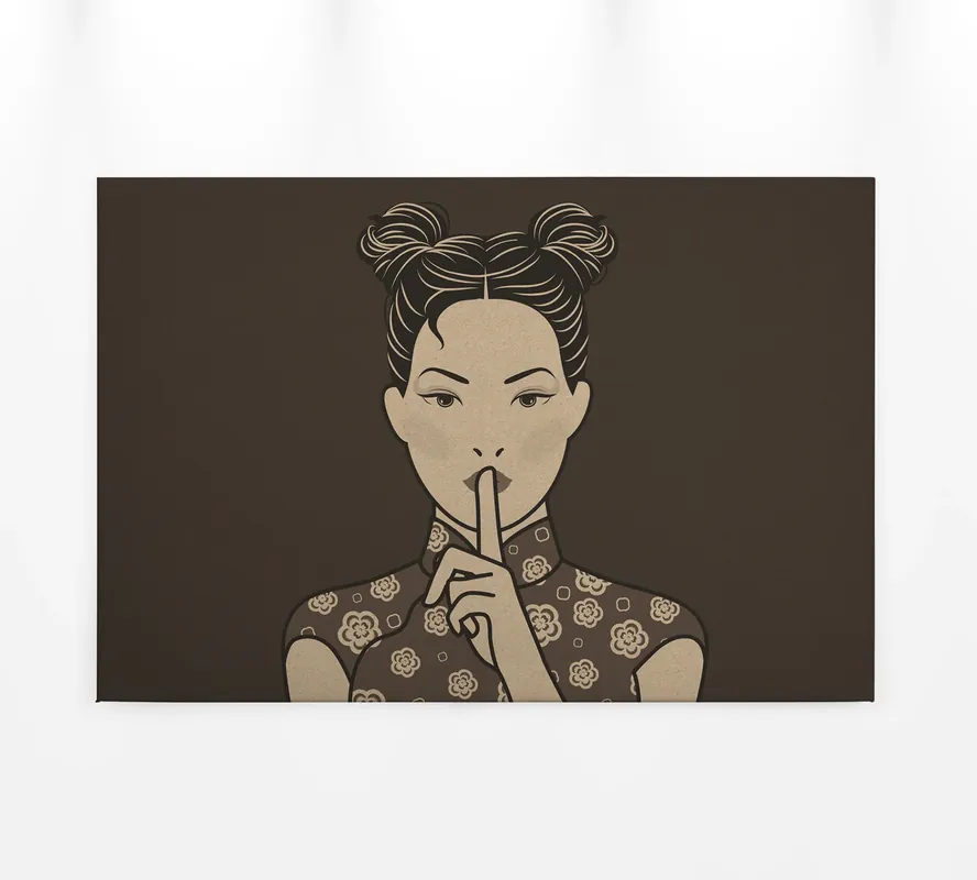 Top-Seller Leinwandbild Frau, braun, 90x60 cm DD120462