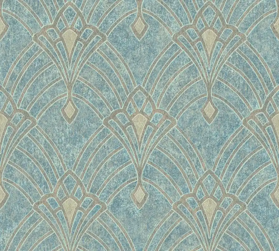 Expressversand Livingwalls Mata Hari, Orientalische Tapete, blau, braun 380942
