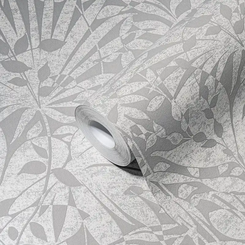 Highlight A.S. Création The BOS, Florale Tapete, grau, silber 388312