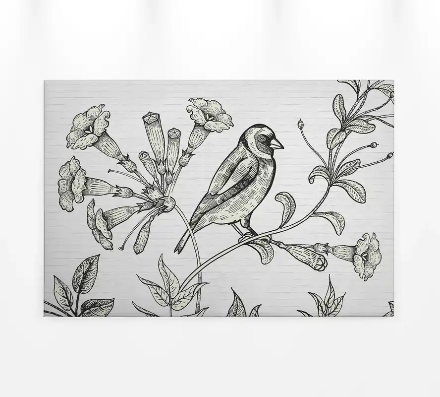 Leinwandbild Vogel, schwarz, 90x60 cm DD120372 Letzte Chance