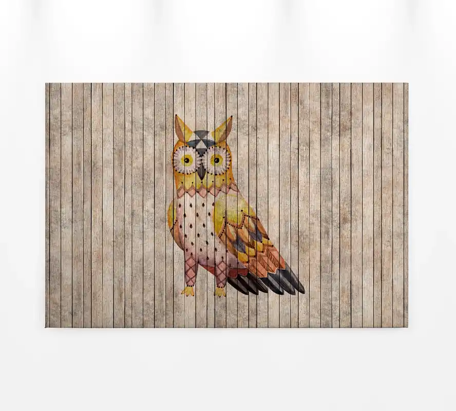Meistverkauft Leinwandbild Eule, braun, 90x60 cm DD120479